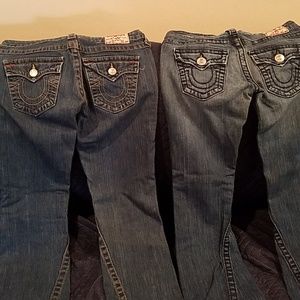 2 pairs True Religion jeans